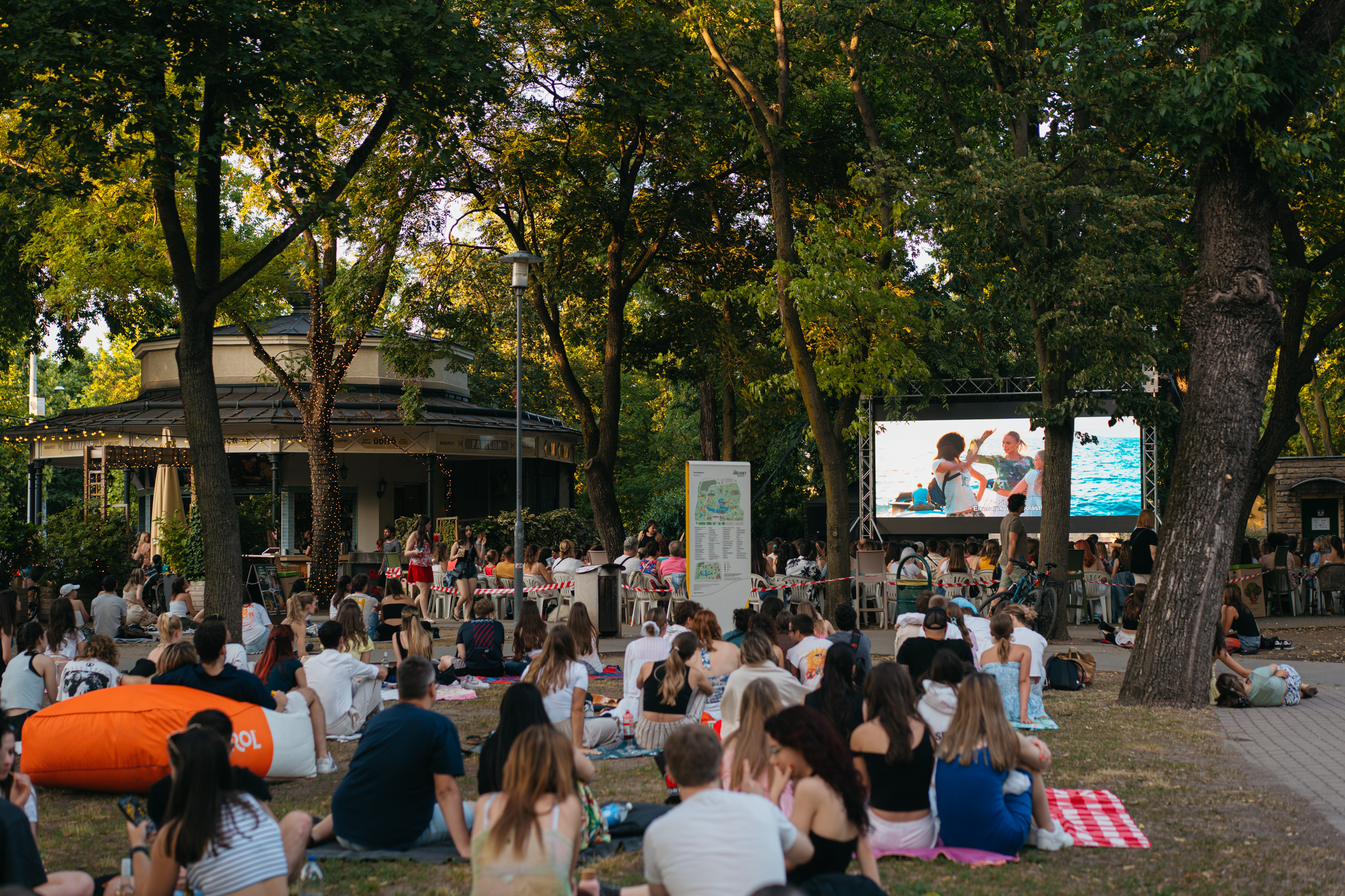 free outdoor cinema screenings in the City Park in Budapest for summer 2026